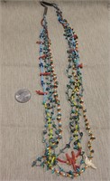 30" Old Native American 4 Strand Necklace