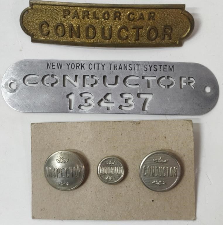 Vintage Conductor Badges