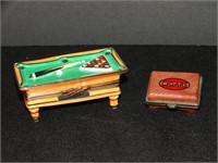 Limoge Porcelain Box & Porcelain Cigar Box