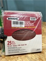 New Pack of 25 Hyde 120 grit 9" sanding discs