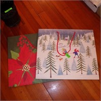 2 LARGE CHRISTMAS GIFT BAGS 21 x 10 x 19