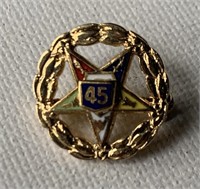 Order of the Eastern Star 45 Year Pin
