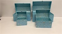 Blue nesting boxes