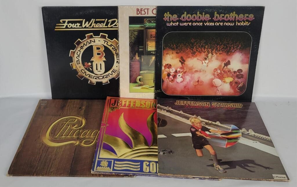 6 Rock Lp's - Doobies, Strarship, Chicago