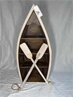 Wood boat home accent