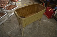 Antique Bassinet with Wood Folding Legs