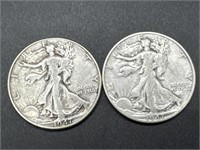 1947-D and 1947-P Walking Liberty Silver Half