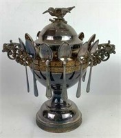 Toronto Silverplate Co. Spooner with Bird Finial