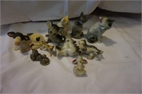 Collection of Miniature Figurines Cat, Cow, Mice