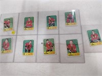 9 Topps hockey cards - Chicago Black Hawks 1966-67