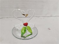 Glass Swans Figurine