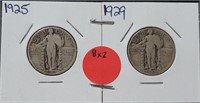 2X BID - 1925, 1929 STANDING LIBERTY QUARTERS