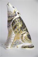 ROYAL CROWN DERBY PAPERWEIGHT "WOLF"