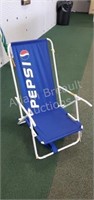 Pepsi metal frame beach chair, brand new