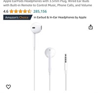 Apple EarPods Headphones with 3.5mm Plug, Wired