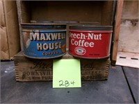 Vintage coffee can lot