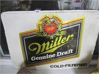 Tin Miller Beer Sign