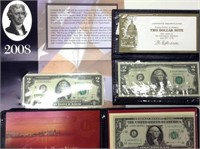 2- Uncirculated $2 Bills  & 1963B Joseph Barr Note
