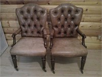 faux leather chairs