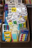 BOX OF SHARPIES & RULERS