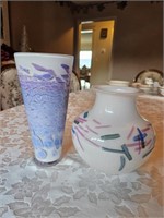 Hand Blown Art Glass Vases