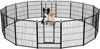 Metal Dog Playpen 32inch w/2 Doors  Black