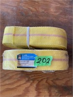 2 x 2” x25 ft winch straps with flat hooks