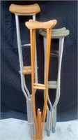 3 Pairs of Crutches