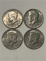 (4) 1972-D Kennedy Half Dollars