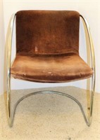 Mid Century Chrome Frame Italian Chair