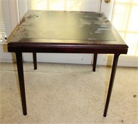 Card Table with Vinyl Covered Inset Top