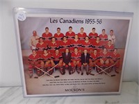 1955 - 56 Montreal Canadiens Team Molson  8x10