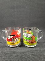 Garfield/McDonald's Glass Coffee Mugs
