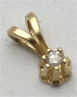 14k Gold And Diamond Pendant