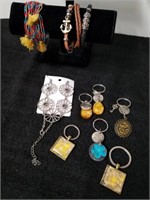 Group of super cute keychains one necklace with