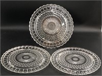 Three Vintage Cake Plates