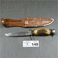 GC Co, Solingen Stag Handle Knife & Sheath