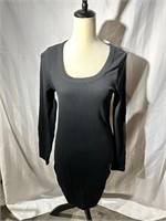 New Cotton On blk rib long sleeve dress sz S