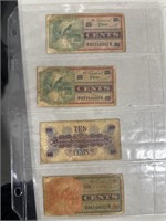 VINTAGE POSTAL NOTE AND MILITARY PAYMENT CERTS