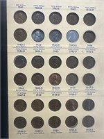 BOOK OF LINCOLN CENTS WITH 61 COINS