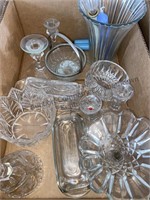 2 box lot of I saw it clear glassware including a