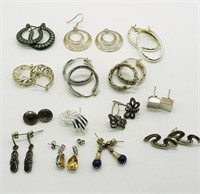 (14) Sterling Earrings. Huge Variety
