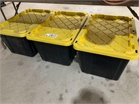 (3) 27 Gal. Totes