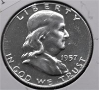 1957 PROOF FRANKLIN HALF DOLLAR