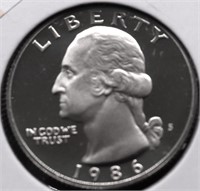 1986 S PROOF QUARTER