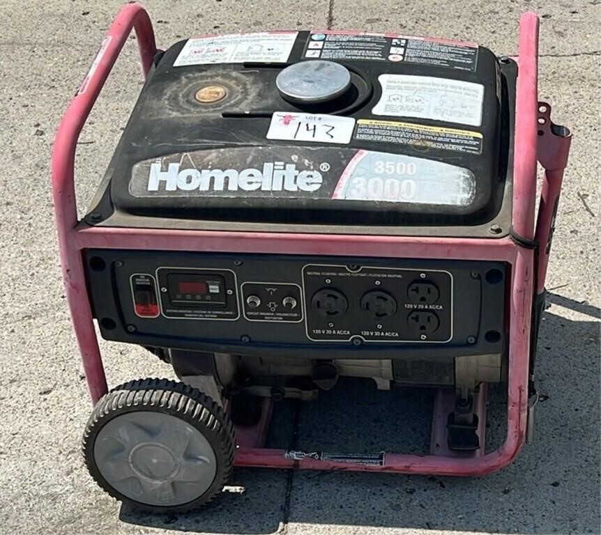 Homelite 3000W Generator. Loose and turns over.