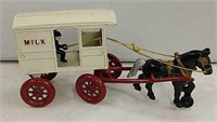 Cast Iron Milk Delivery Wagon & Horse