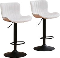 Kidol & Shellder Bar Stools Set of 2 White High Ba