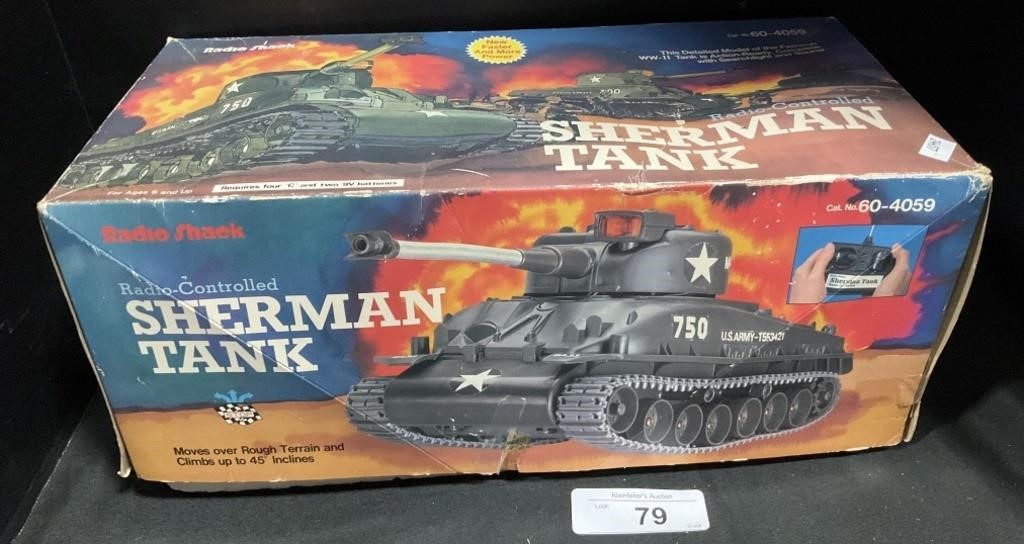 Radio Shack Radio Controlled Sherman Tank.