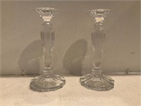 A Pair of Crystal Candlesticks